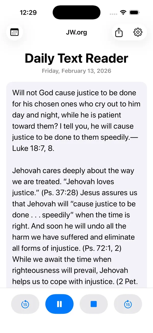 #3. Daily Text Reader (iOS) 来自: Kenny Lage