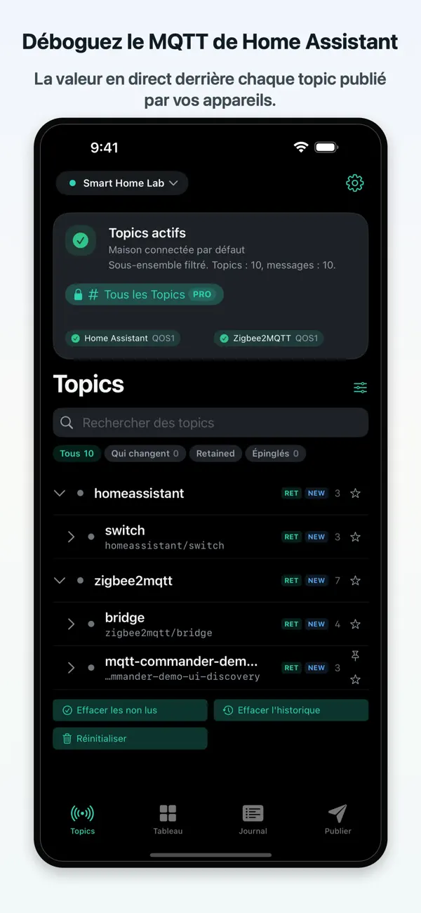 Screenshot #1 pour MQTT Commander