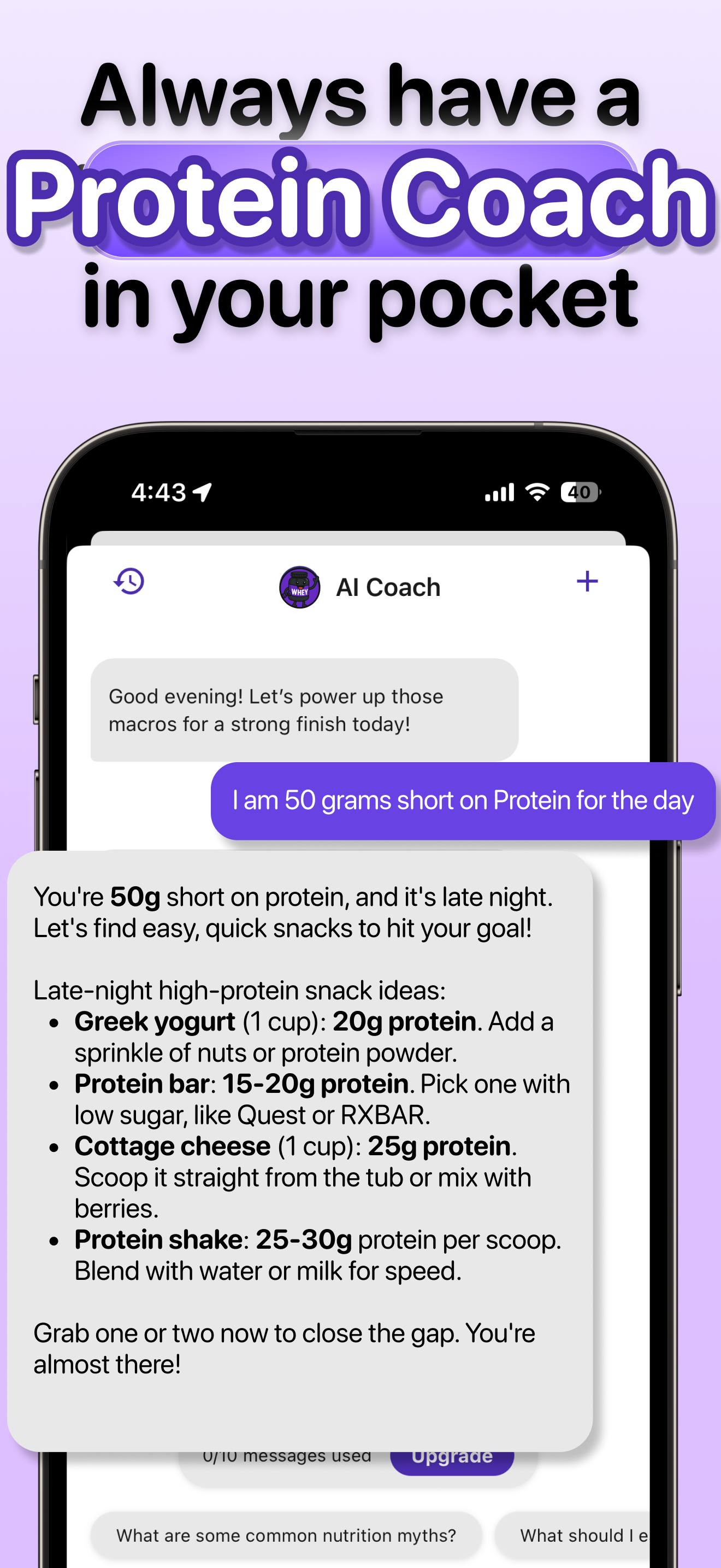 Protein Tracker: WheyGPT