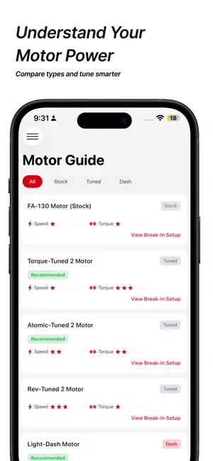 Mini 4WD Companion screenshot 2