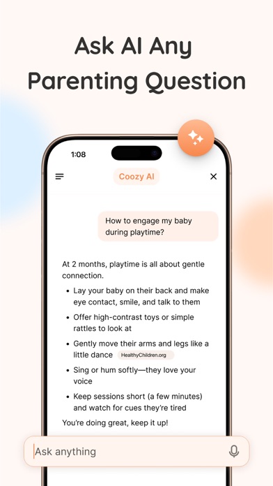 Coozy: Baby Milestone Tracker iPhone screenshot 4 - Health & Fitness app