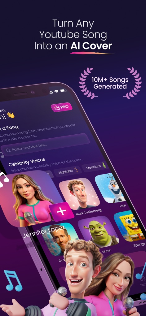 Coverly: AI Song Generator - Discover how the app transforms any YouTube link into an AI cover, offering a vast array of celebrity voices for creative reinterpretations.