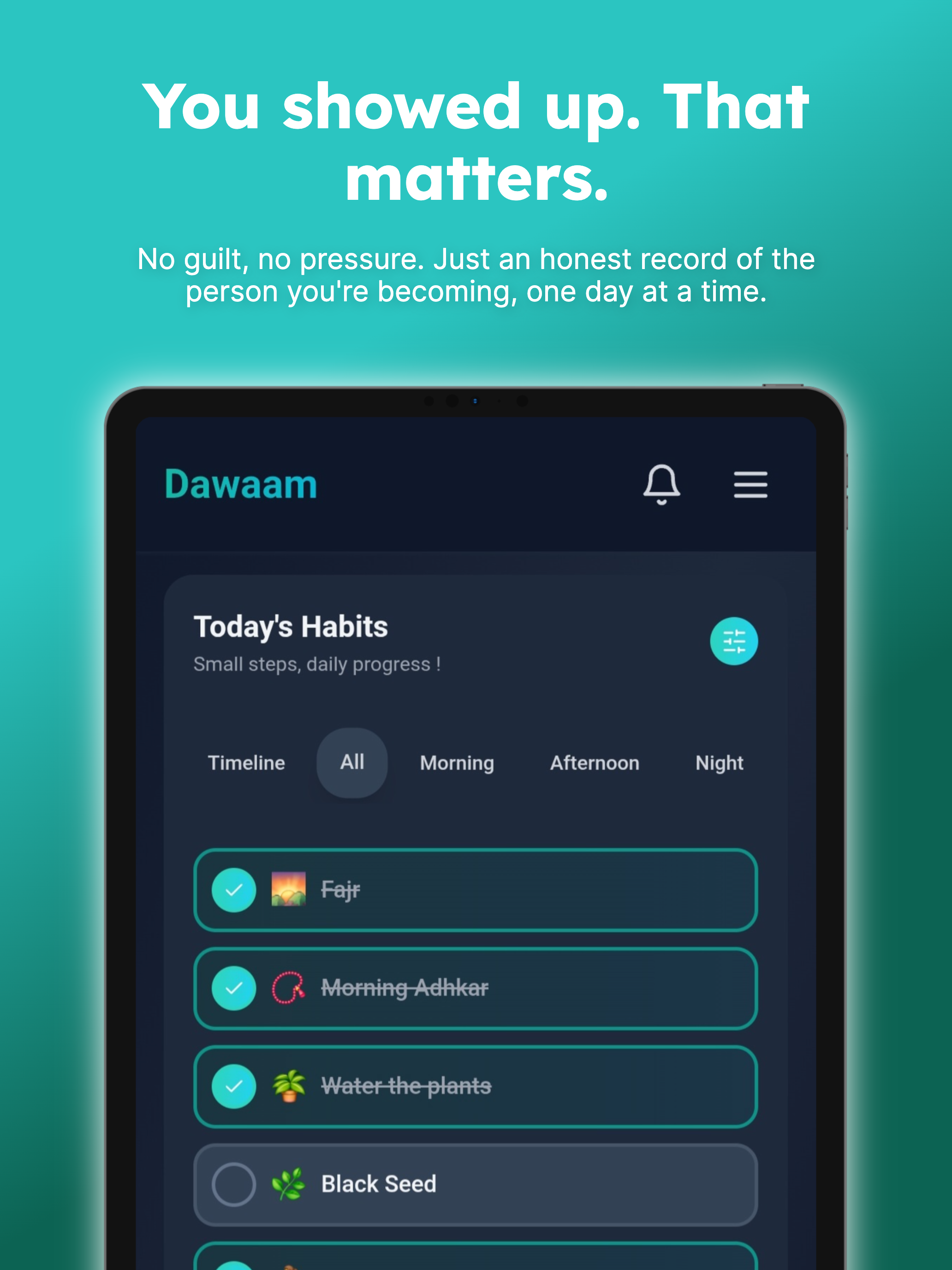 Dawaam: Salah & Habit Tracker
