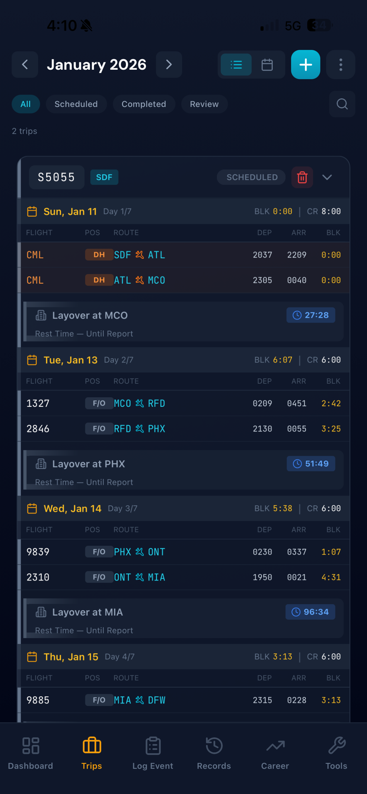 PilotPay Tracker
