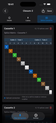 Fiber Closure Manager screenshot