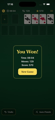 Klondike - Classic Card Game iPhone screenshot