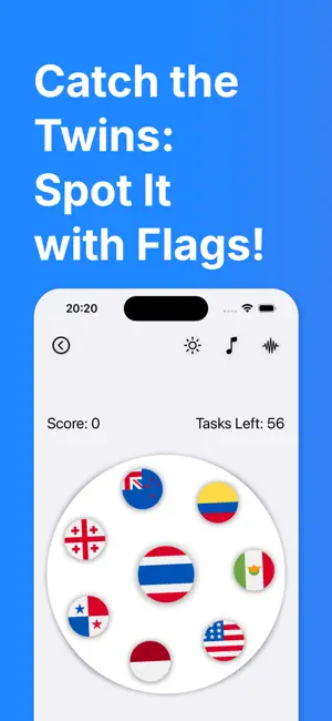 Spot It: Flags Find the Twins screenshot 1