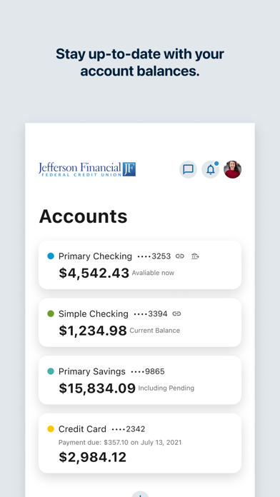 Jefferson Financial CU Mobile Screenshot