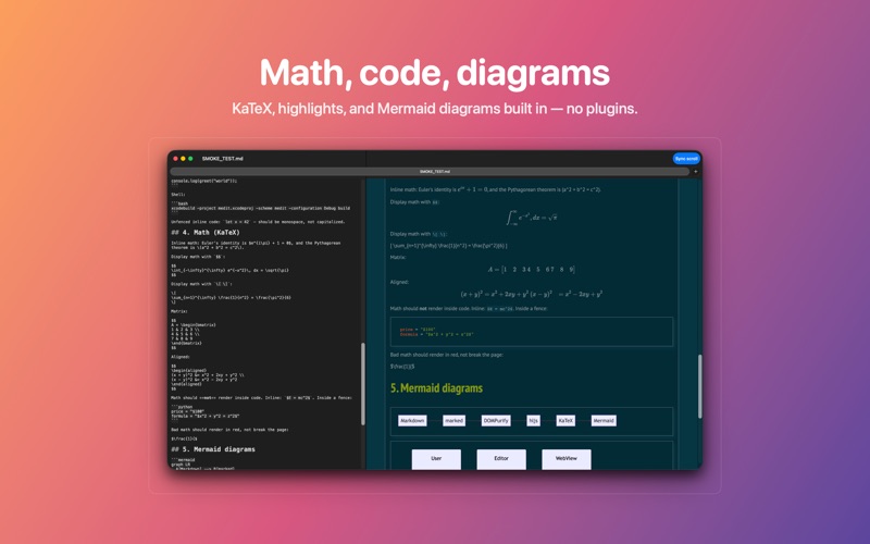 Screenshot #3 pour medit - Quick Markdown Editor