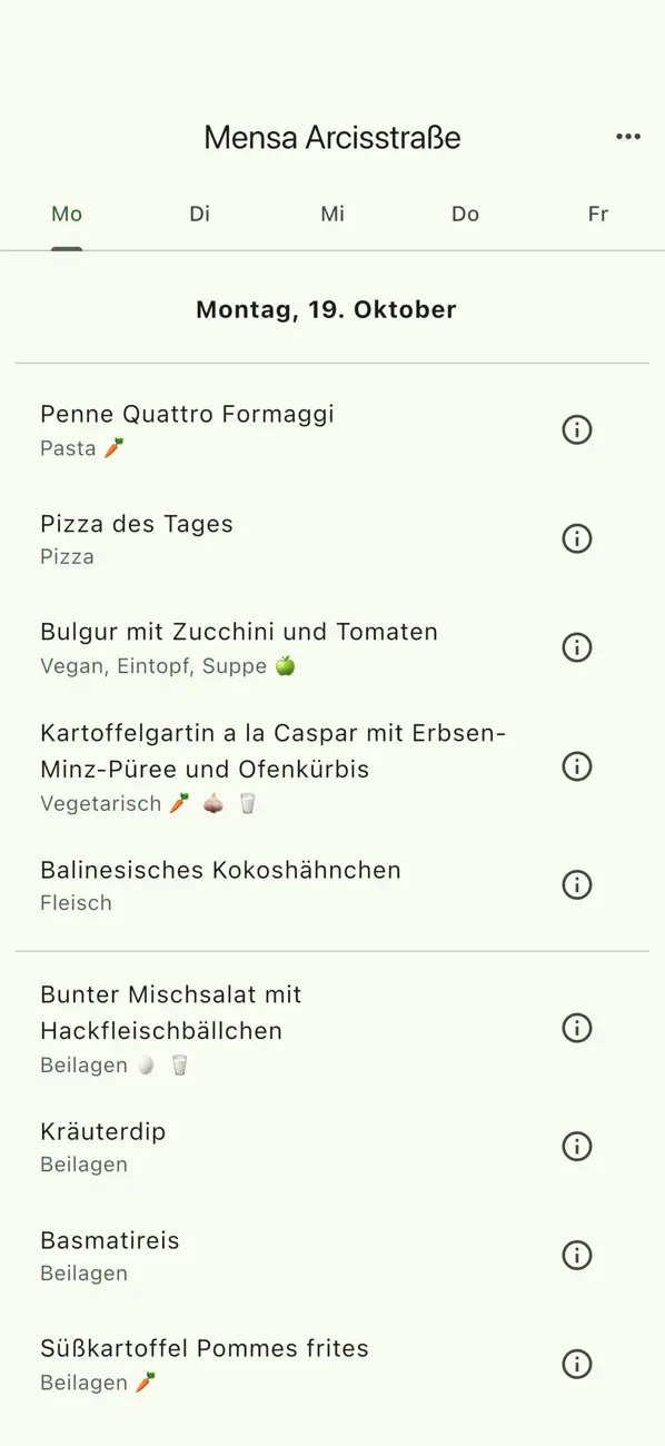 Screenshot #1 pour Mensaplan München