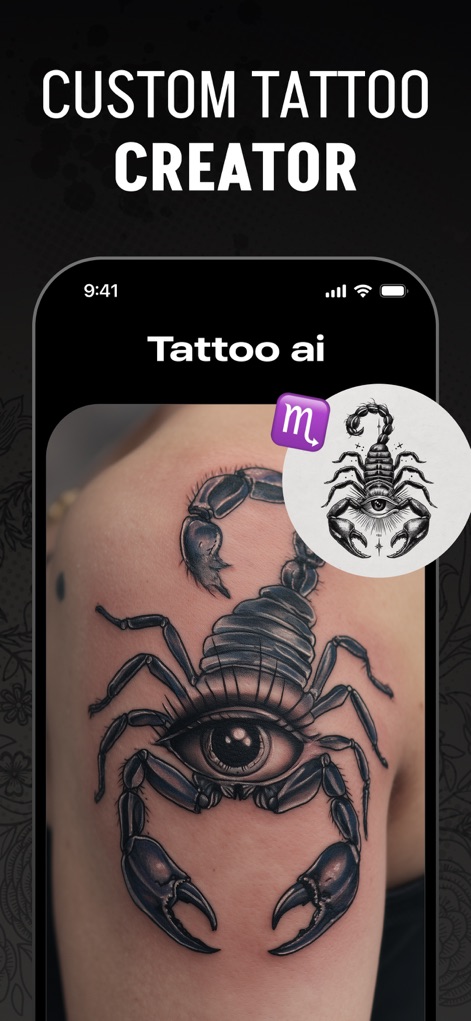 Tattoo AI - Tattoo Design - Explore how the app facilitates custom tattoo generation, from specific zodiac symbols to intricate design details.