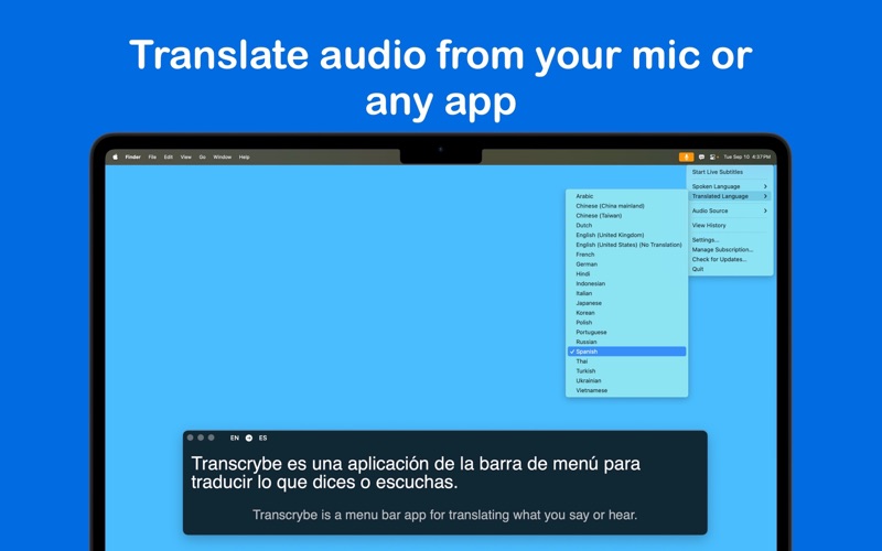 Transcrybe - Live Translation Screenshot 1 of 6