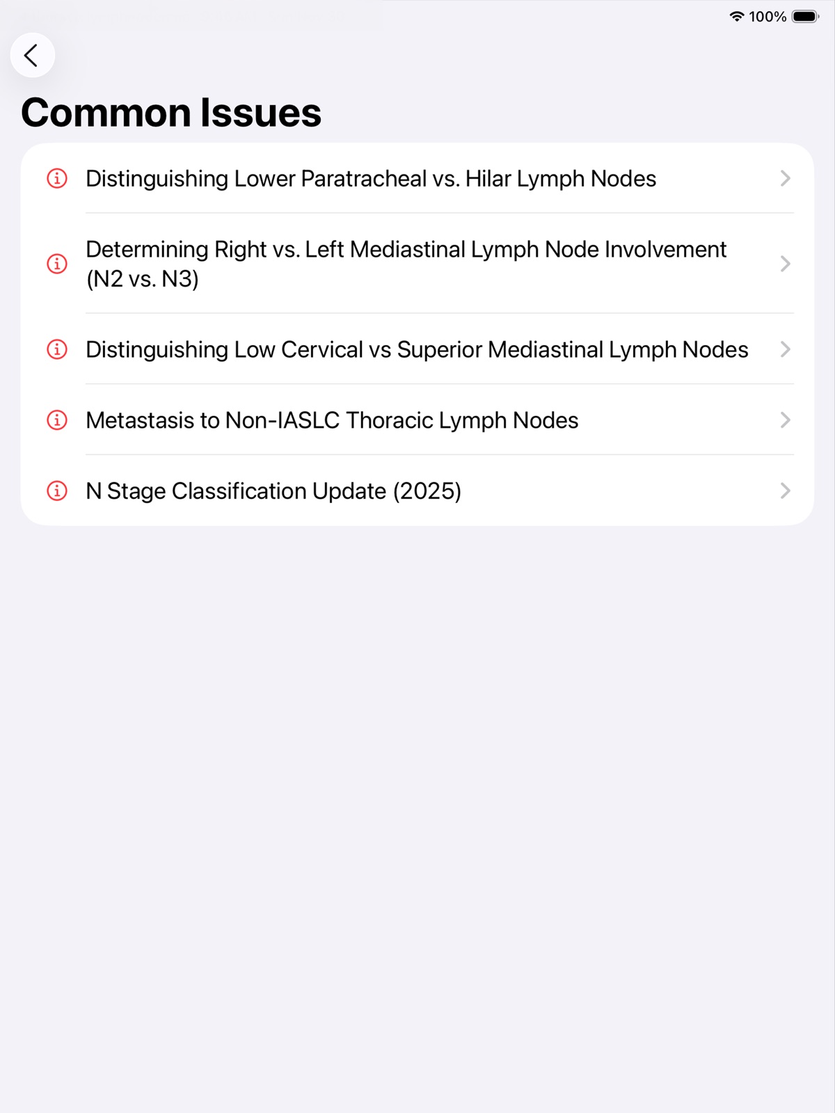 Thoracic Lymph Node Map ipad screenshot 4