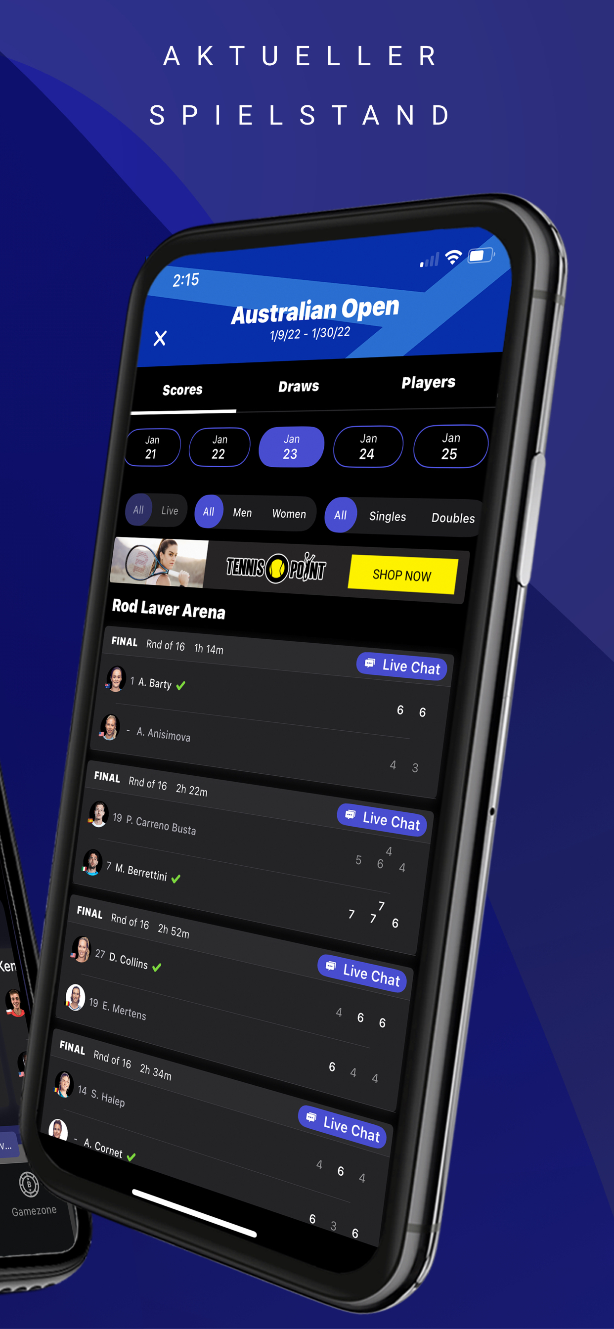TennisONE - Tennis Live Scores