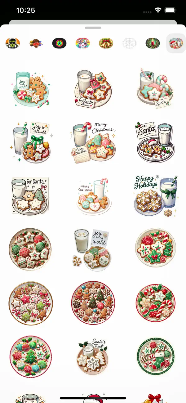 Screenshot #3 pour Santa's Milk Cookies Stickers