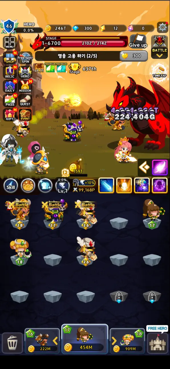 Heroes Unite Idle & Merge iOS Mod IPA screenshot 1 - iOS game interface