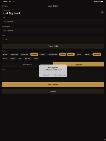 App screenshot