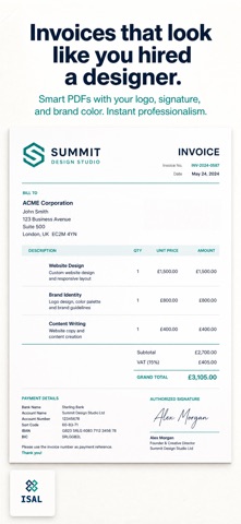 Isal: Invoice & Receipt Maker Screenshot 2 of 10