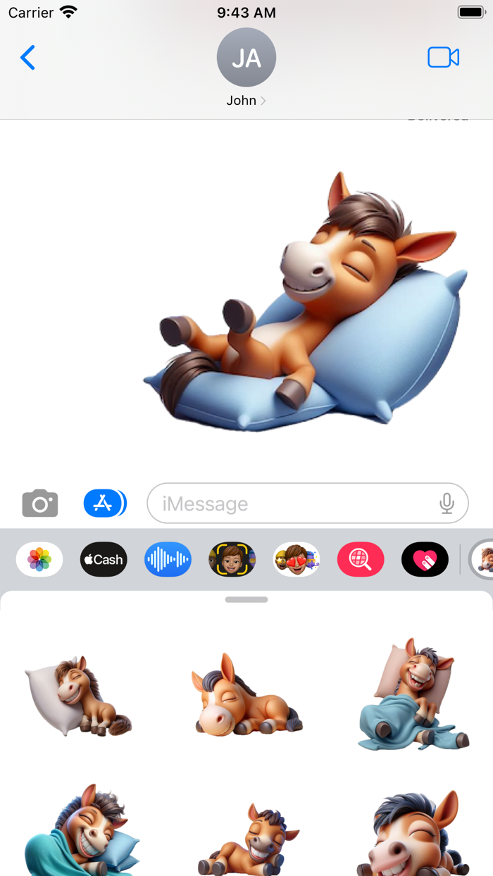Sleeping Foal Stickers