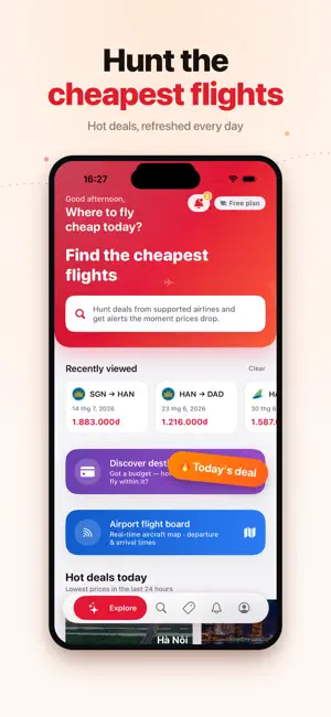 Cheap Flights: Fare Hunter iPhone screenshot 1