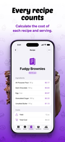 Pastri: Recipe Cost Calculator iPhone screenshot
