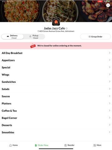 Jadas Jazz Cafe iPad screenshot