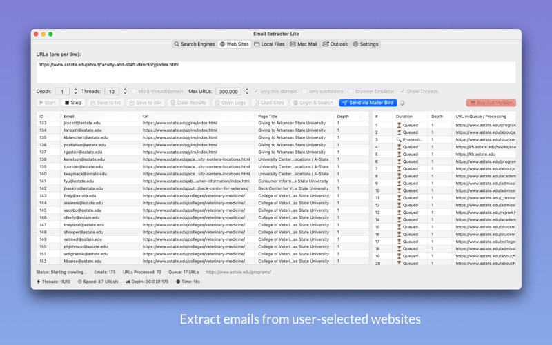 Screenshot #2 pour Email Extractor Lite