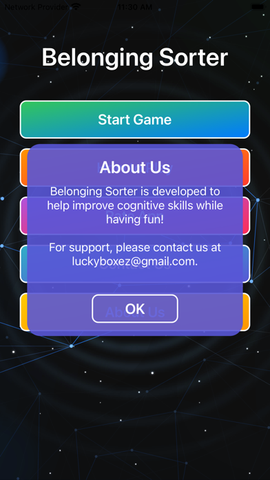 Belonging Sorter Screenshot