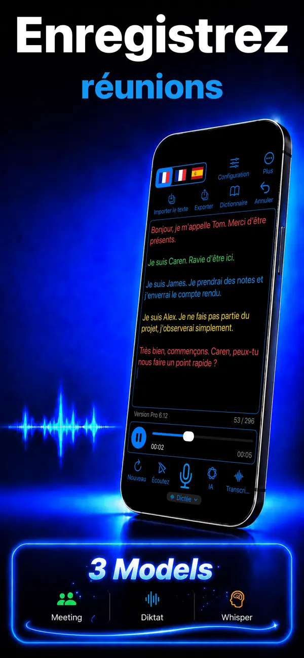 Screenshot #3 pour Audio en Texte - Dictaphone IA
