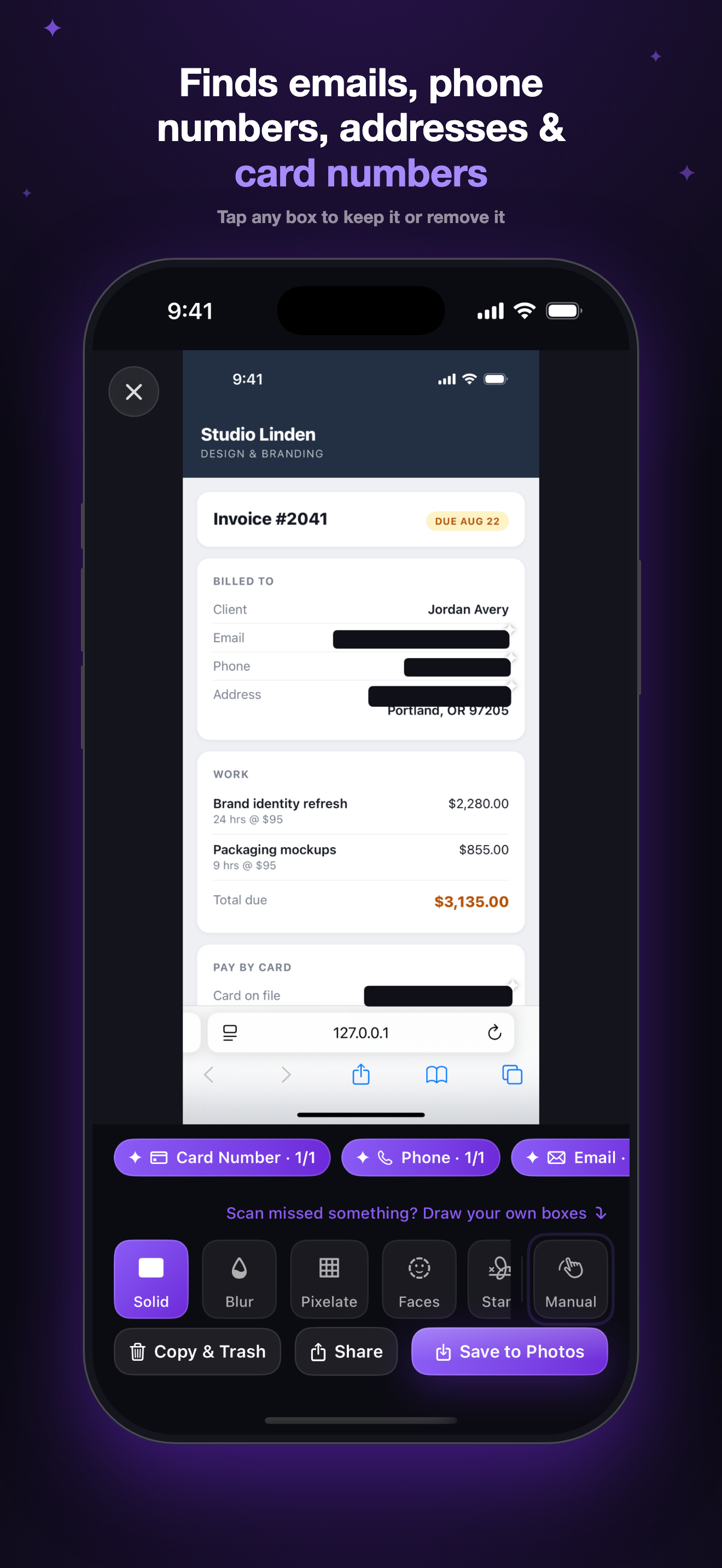 Auto Redact: Blur & Hide Info screenshot 2