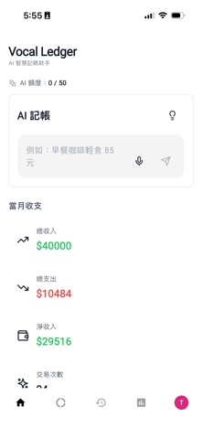 Vocal Ledger 記帳，讓 AI 幫你 screenshot