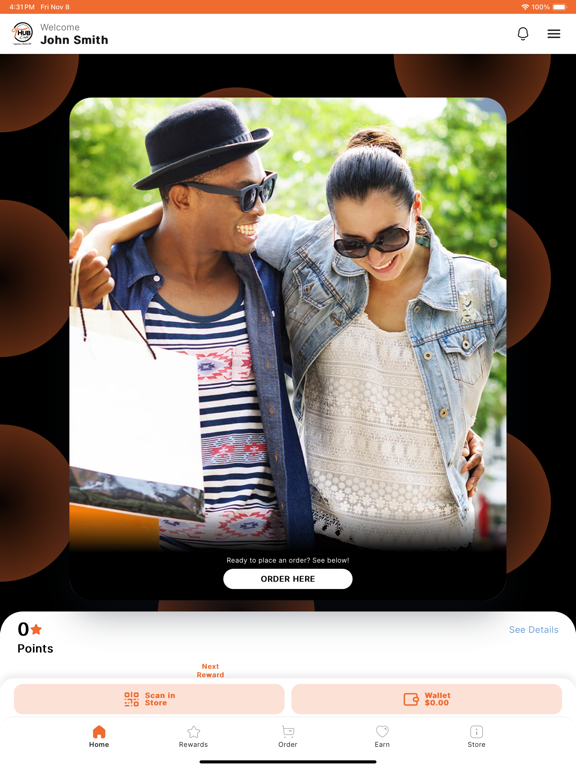 THub Cafe iPad screenshot 1 - Lifestyle app