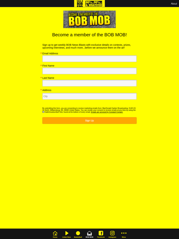 104.5 Bob FM iPad screenshot 4 - Music app