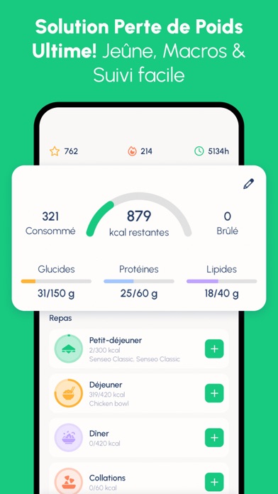 Screenshot #1 pour Fastic: Régime et Calories
