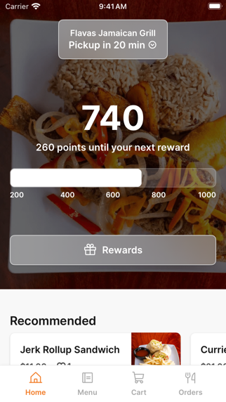 Flavas Jamaican Grill To Go iPhone screenshot 1 - Food & Drink app