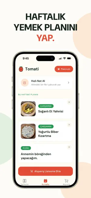 Tomati: Tariflerini Kaydet iPhone screenshot 4