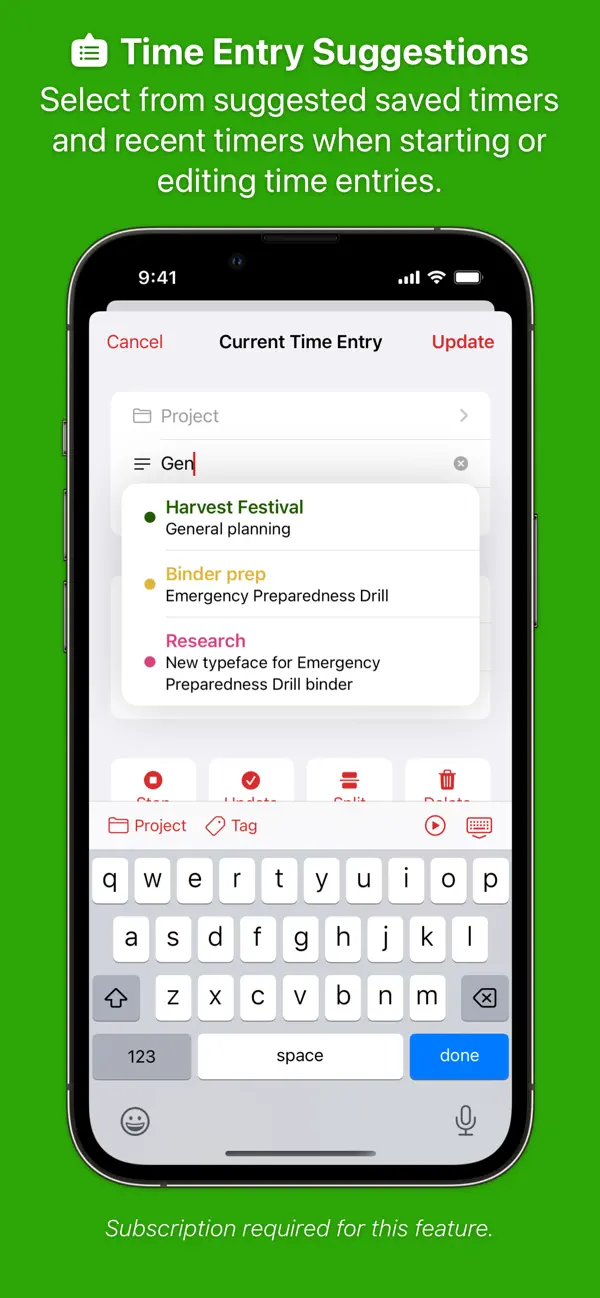 Timery for Toggl Screenshot 4