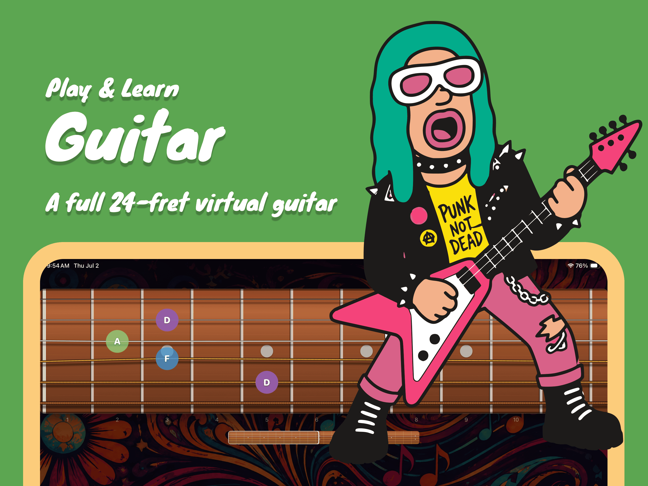 Pocket Guitar - Fretboard screenshot 7