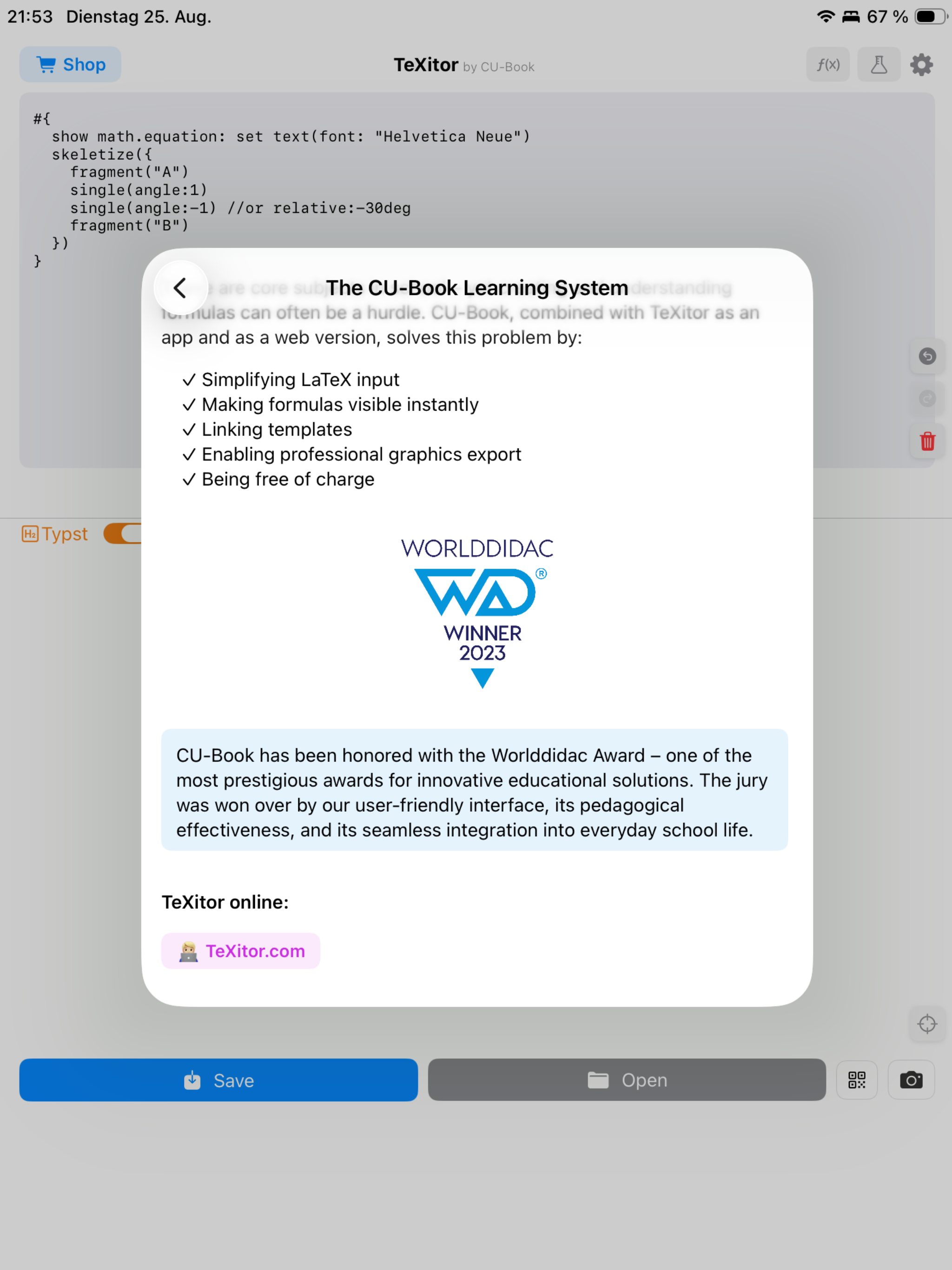 TeXitor screenshot 15
