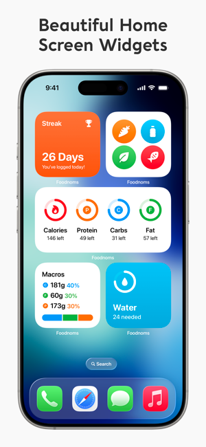Foodnoms Macro Protein Tracker Screenshot