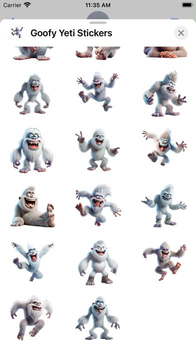 Screenshot #3 pour Goofy Yeti Stickers