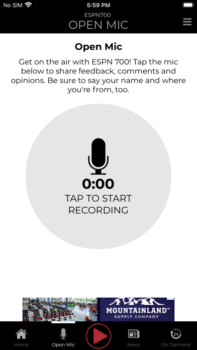 ESPN 700 Radio Screenshot