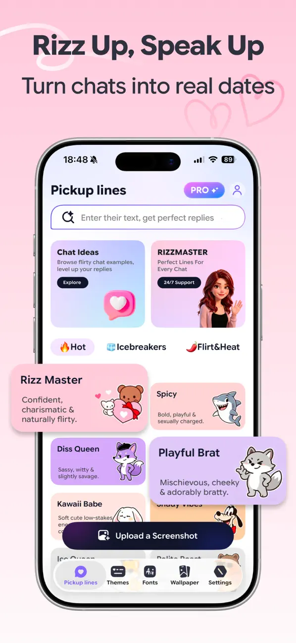 Screenshot #1 pour RizzLove AI Reply Keyboard