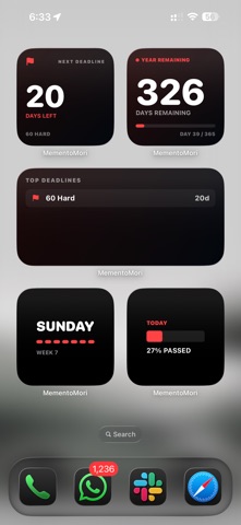 Finite Life : Calendar Widgets Screenshot 8 of 10