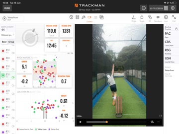 Trackman Cricket Pro iPad screenshot