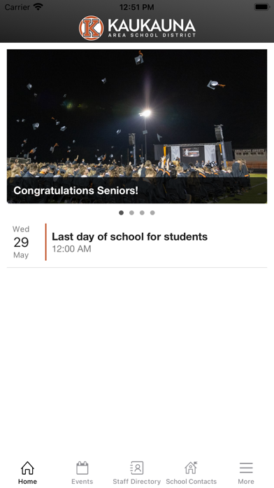 Kaukauna Area School District Screenshot