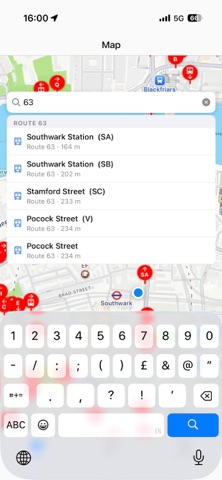 Bus UK iPhone screenshot