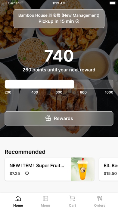 The Bamboo House iPhone screenshot 1 - Food & Drink app