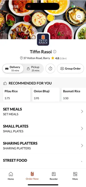 Tiffin Rasoi Barry, screenshot 2