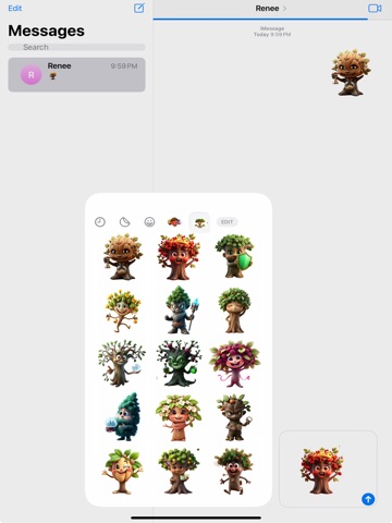 Enchanted Tree Stickers iPad screenshot